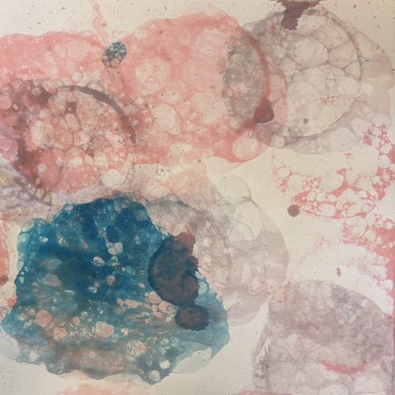 Student bubble prints artwork